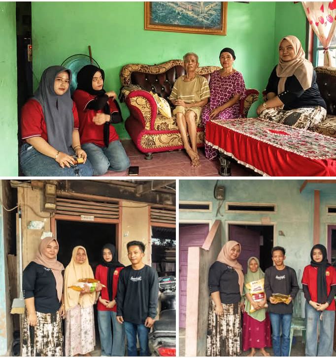 Berbagi Berkah, Management Kafe Teh Talua Malimpah Bang Ucok Cabang Ujung Batu Rokan Hulu Bagikan Sembako kepada Warga Di Dua Desa