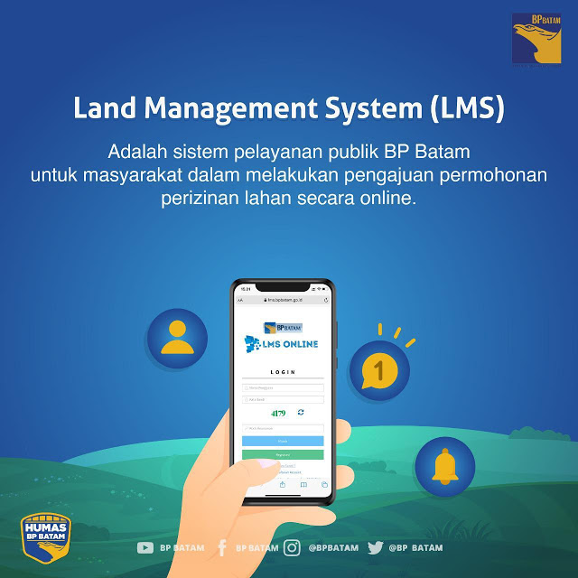 BP Batam Rilis pembaruan layanan digital Permohonan Land Management System (LMS) Online Versi 2. 