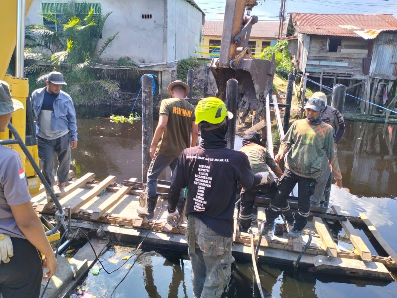 Progres Jembatan Merah Putih Presisi Tahap II di Dumai Terus Dikebut, Kapolres Apresiasi Peran Segala Elemen
