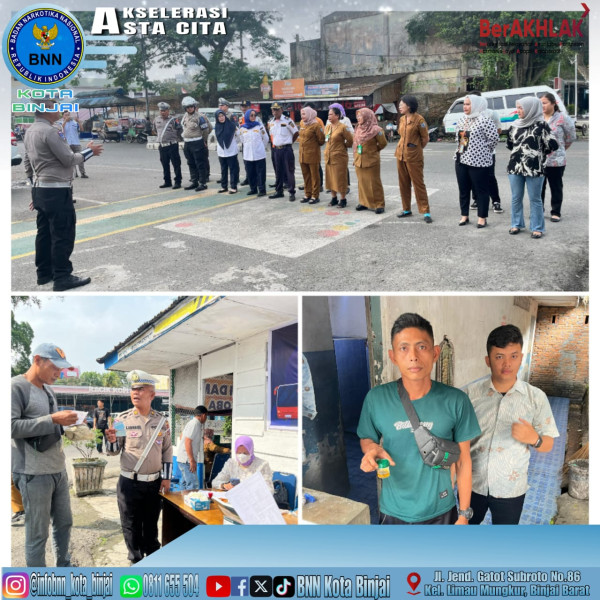 BNNK Binjai Ikuti Rampchek dan Pemriksaan Kesehatan Bagi Pengemudi