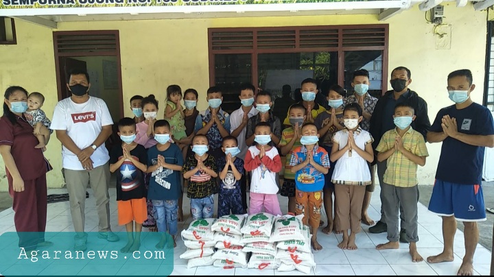 Polsek Medan Timur Bersama Awak Media  Salurkan Bantuan ke Panti Asuhan