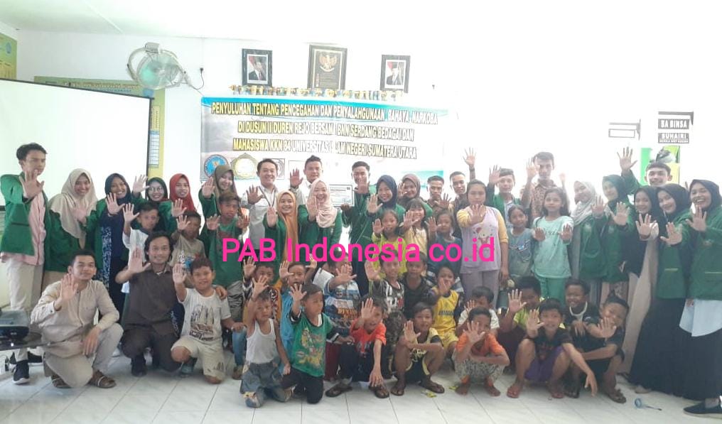 BNNK Sergai Bersama Tim KKN 84 UINSU Desa Silau Rakyat Gelar Penyuluhan Bahaya Narkoba