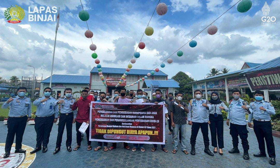 Sebanyak 22 Warga Binaan Lapas Binjai Dapat Program Asimilasi 