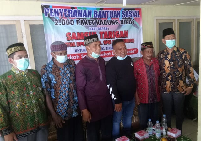Samsul Tarigan Road Show Bagi- bagi Sembako Di Lima Kecamatan Di Binjai