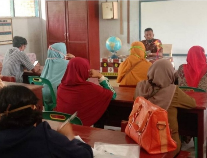 Korwil Dinas Pendidikan Pulau Rakyat Sosialisasikan 3 M Untuk Pembelajaran Tatap Muka