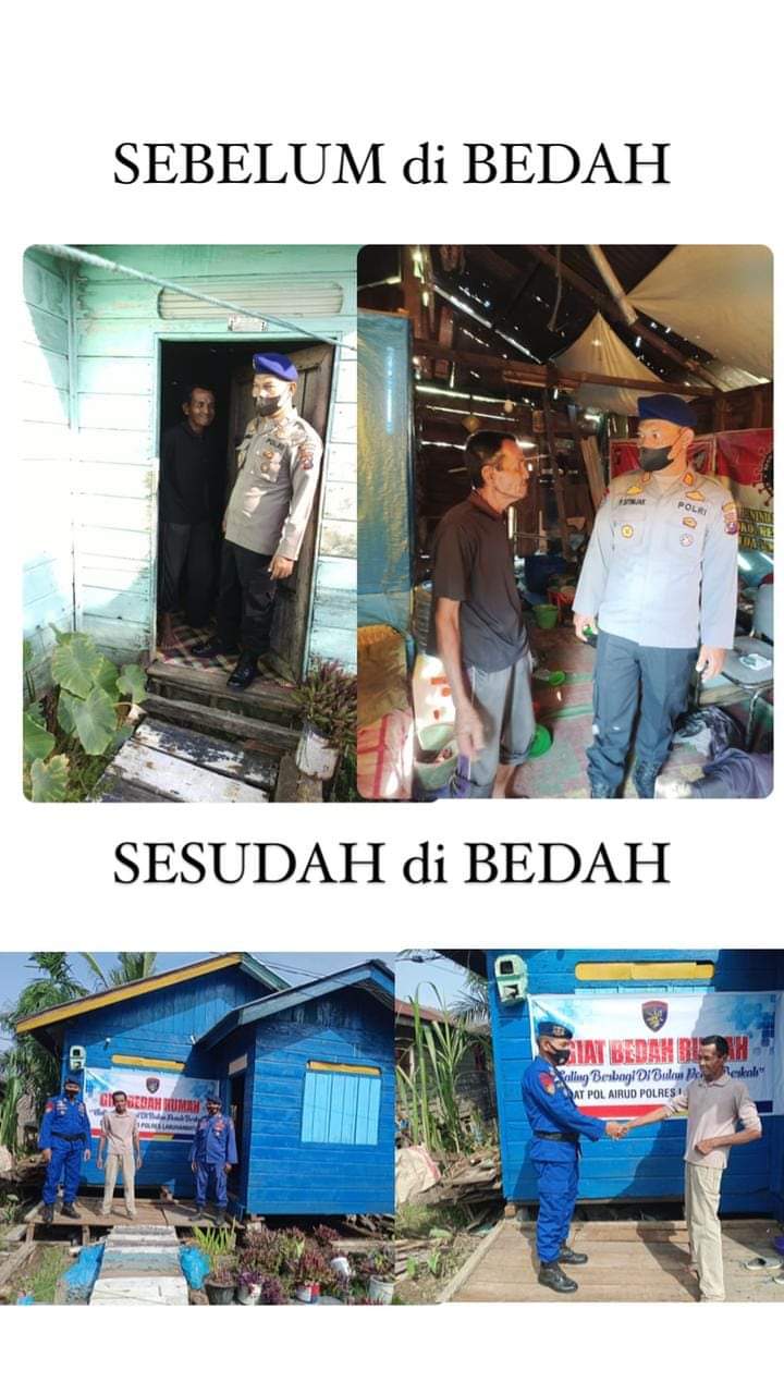 Satpolairud Polres Labuhanbatu, bedah rumah PHL Satpolairud di Sei.Berombang