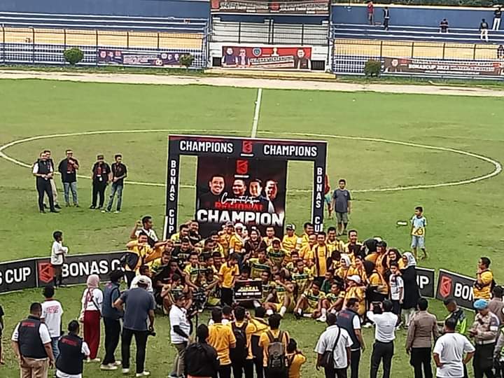 Pertandingan final BONAS CUP 2022 Labura Hebat FC Libas PS.Bintang Utara scoore 1-0