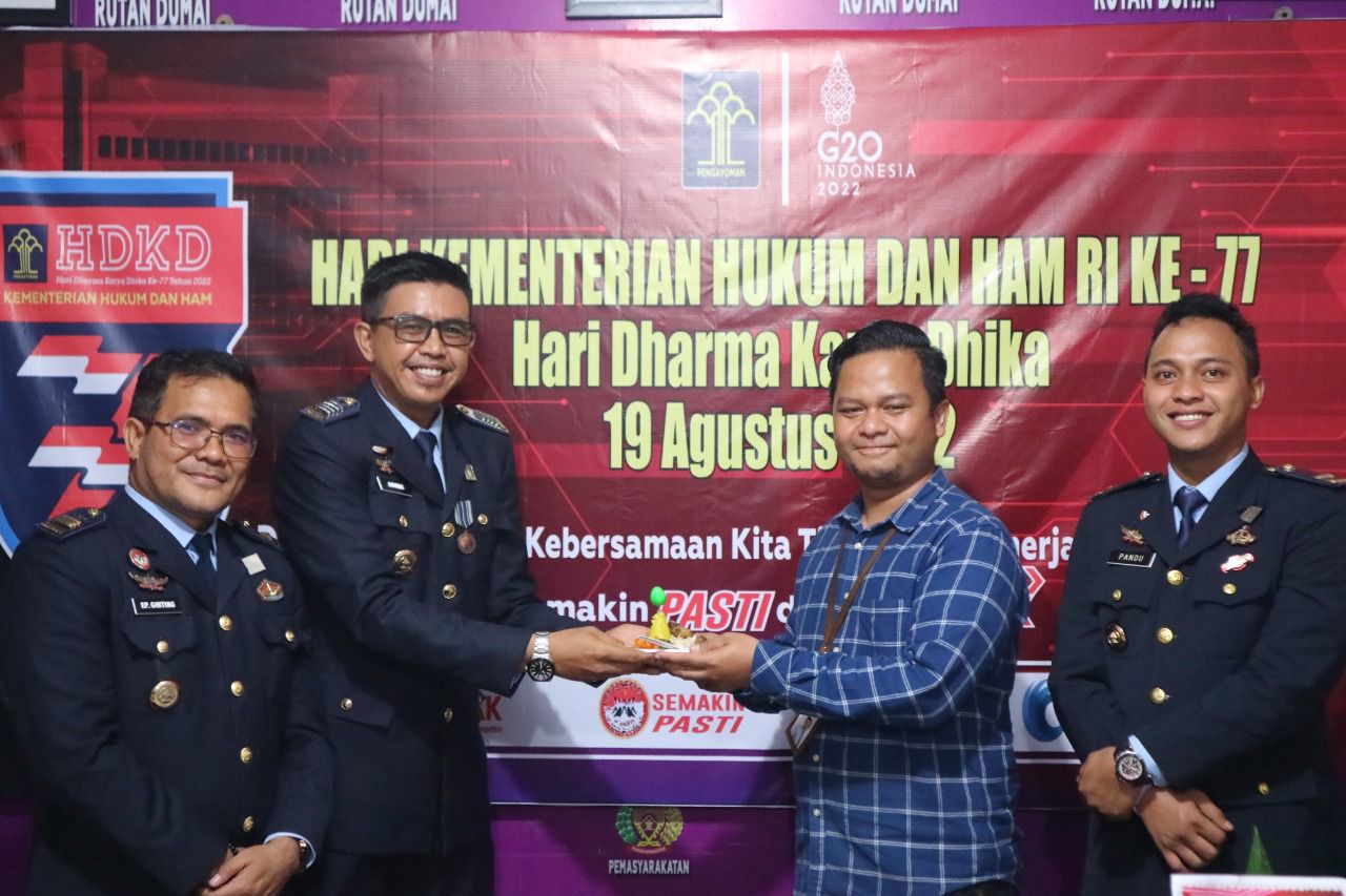 KEMENKUMHAM RAYAKAN ULANG TAHUNNYA TANGGAL 19 AGUSTUS, RUTAN DUMAI GELAR UPACARA PERINGATAN
