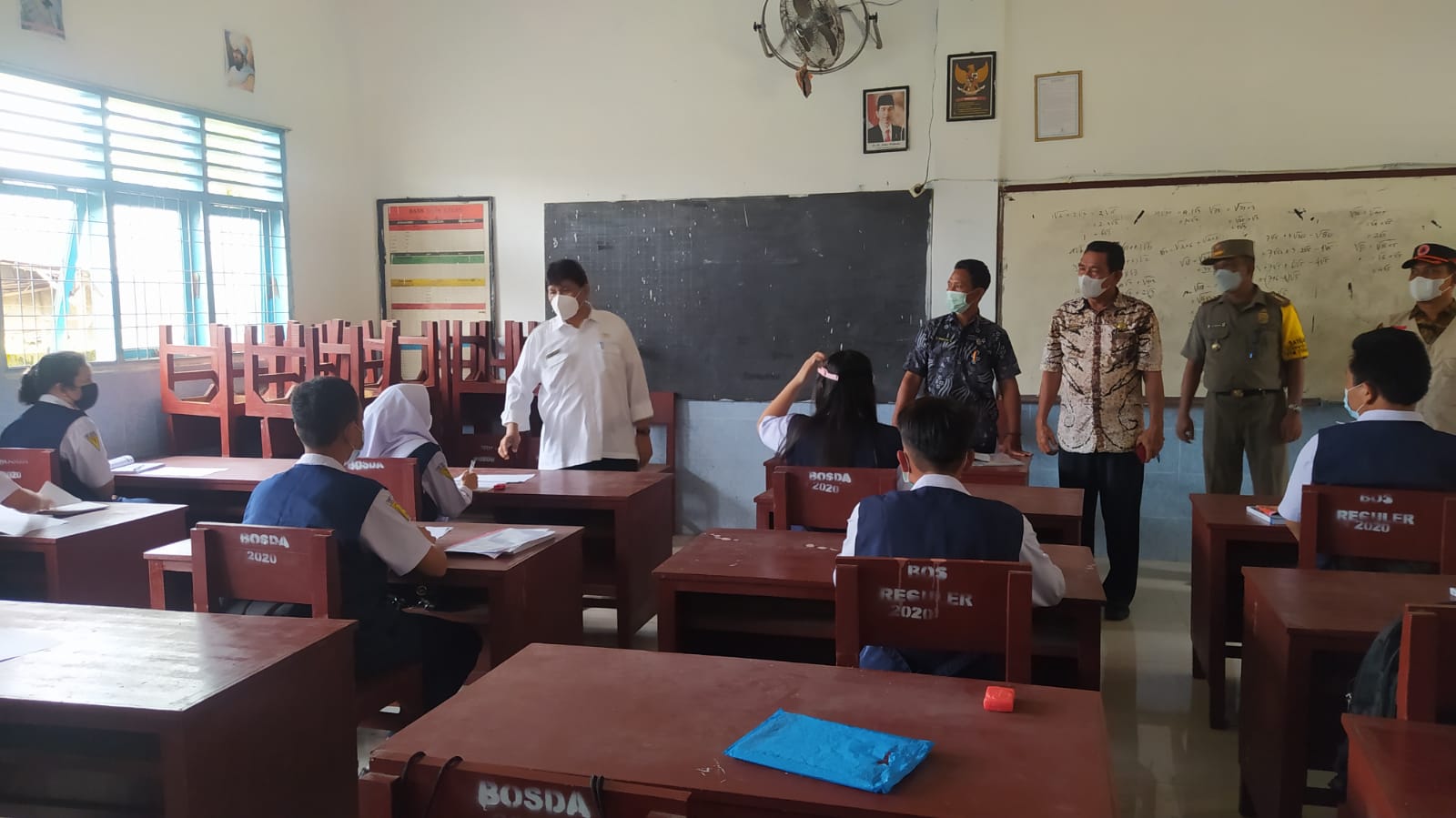 LO Satgas Covid -19 Provsu  Tinjau PTM Terbatas di Kota  Tebing Tinggi