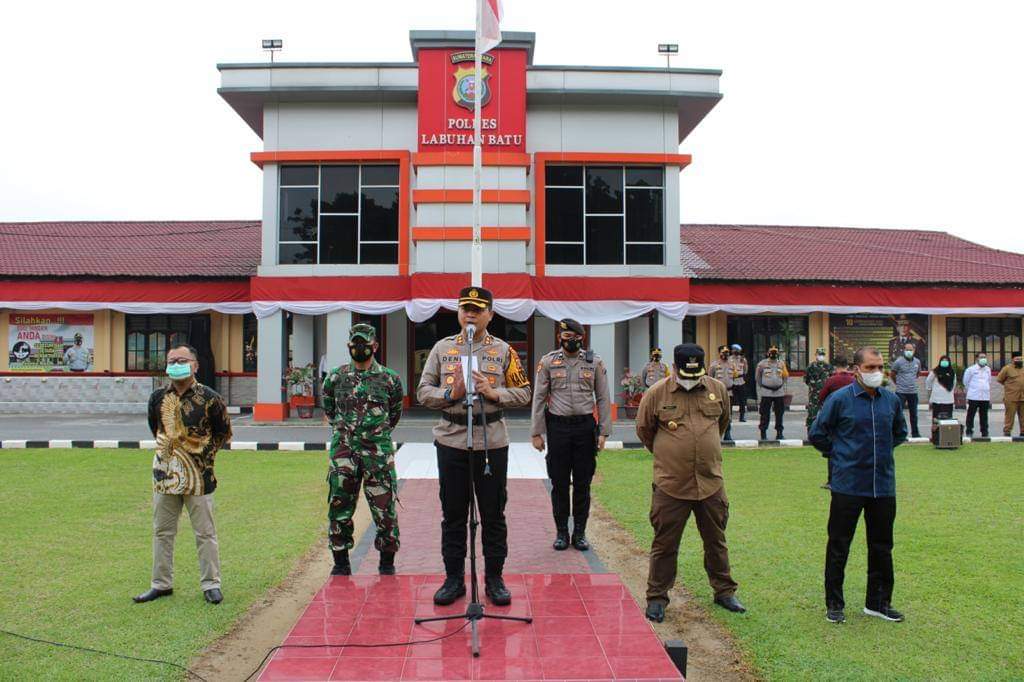 Kapolres Labuhanbatu  Pimpin Apel Kesiapan Vaksinator tambahan