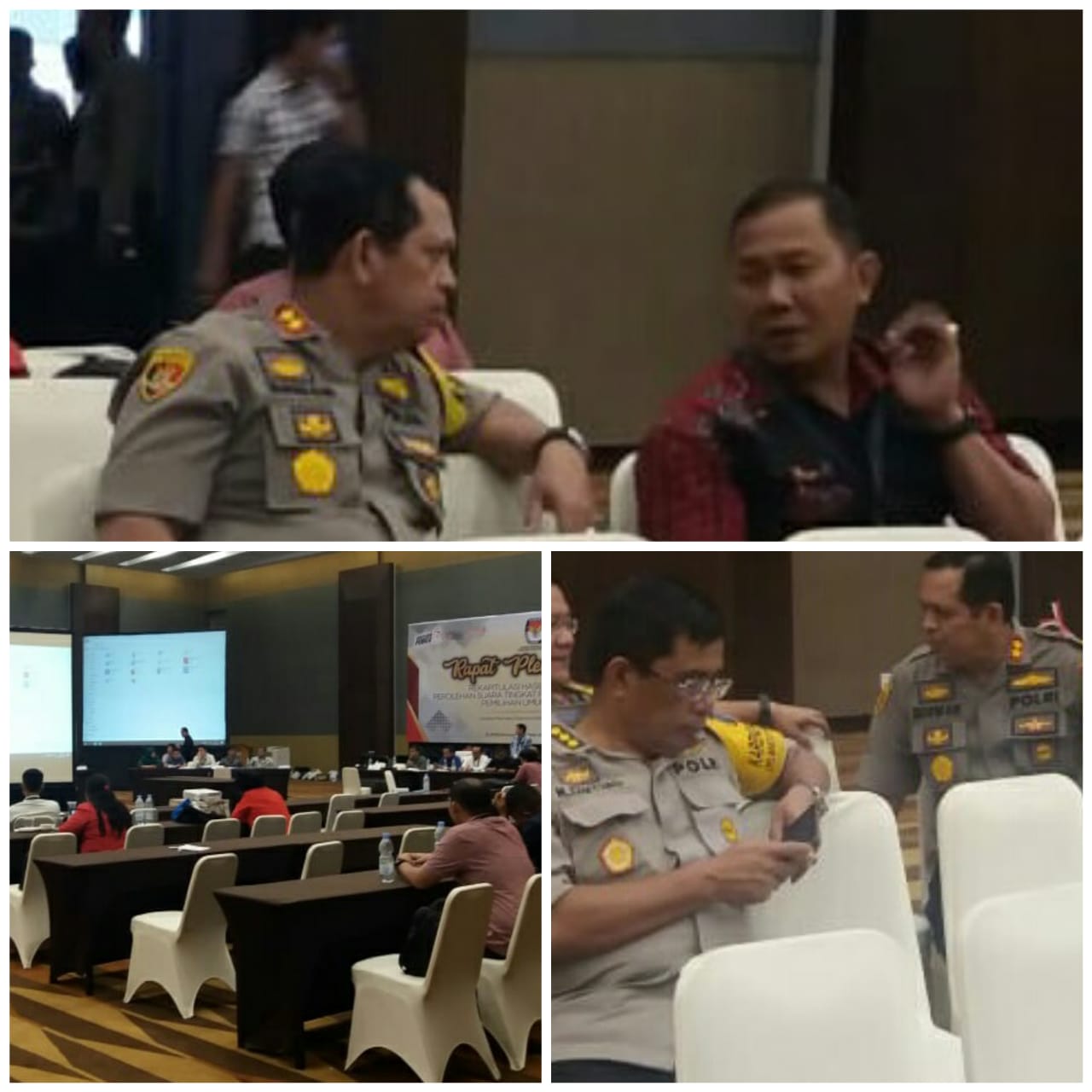 AKBP Ikhwan Hadiri Rapat Pleno Rekapitulasi Suara Tingkat KPU Provinsi Sumut