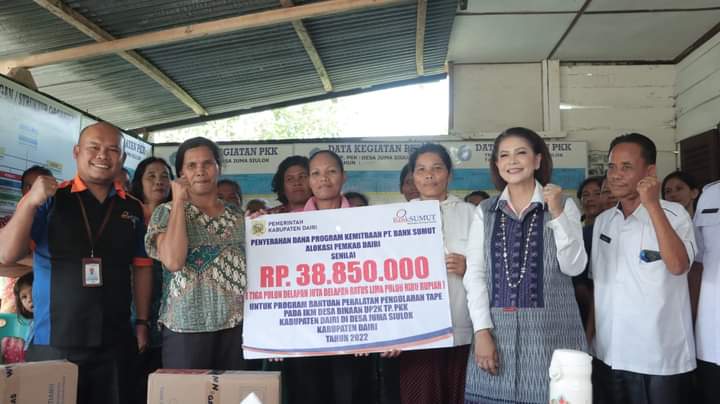 30 Perajin Tape Juma Siulok Terima Bantuan Senilai Rp 38,8 Juta Dari Bank Sumut