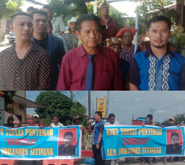 Tuntut Keadilan, Keluarga Besar, Minta Polres Asahan Ungkap Misteri Kematian Almarhum Johannes Sitin