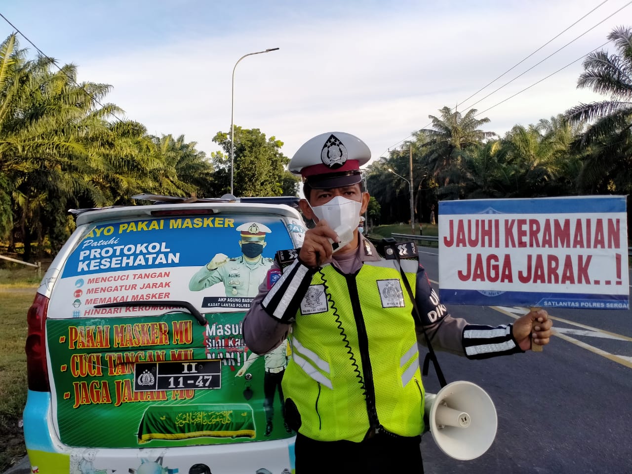 Kasat Lantas Polres Sergai Lakukan Himbauan Dikmas Sosialisasi Ops Yustisi