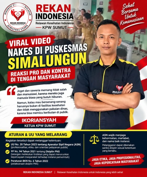 Viral Video Nakes Berjoget dan Saweran di Puskesmas Simalungun, Ikoriansyah Ingatkan Aturan Disiplin dan Kode Perilaku ASN