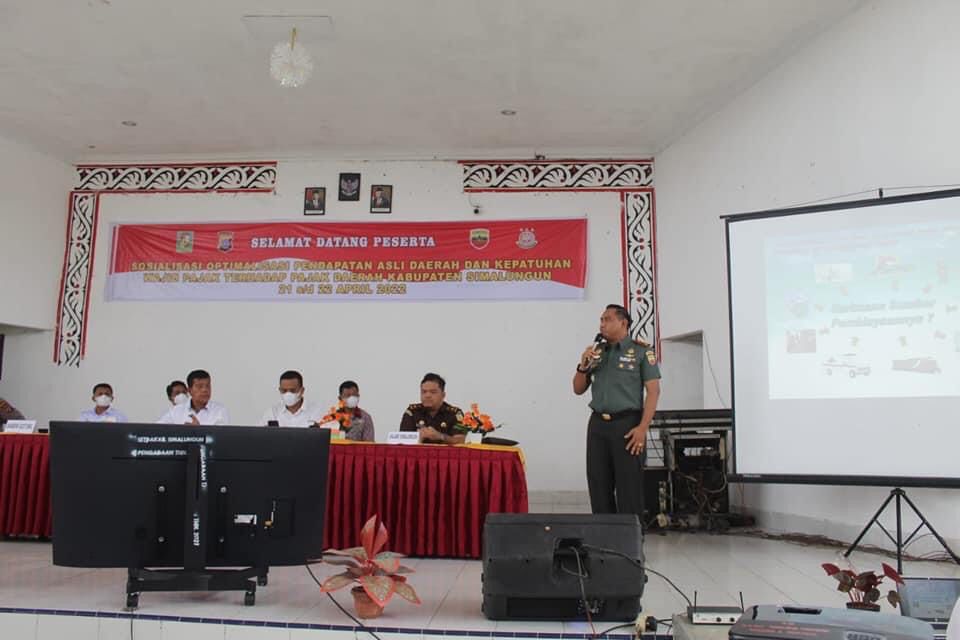 Dandim 0207/Simalungun Hadiri Sosialisasi Optimalisasi Pendapatan Asli Daerah (PAD)