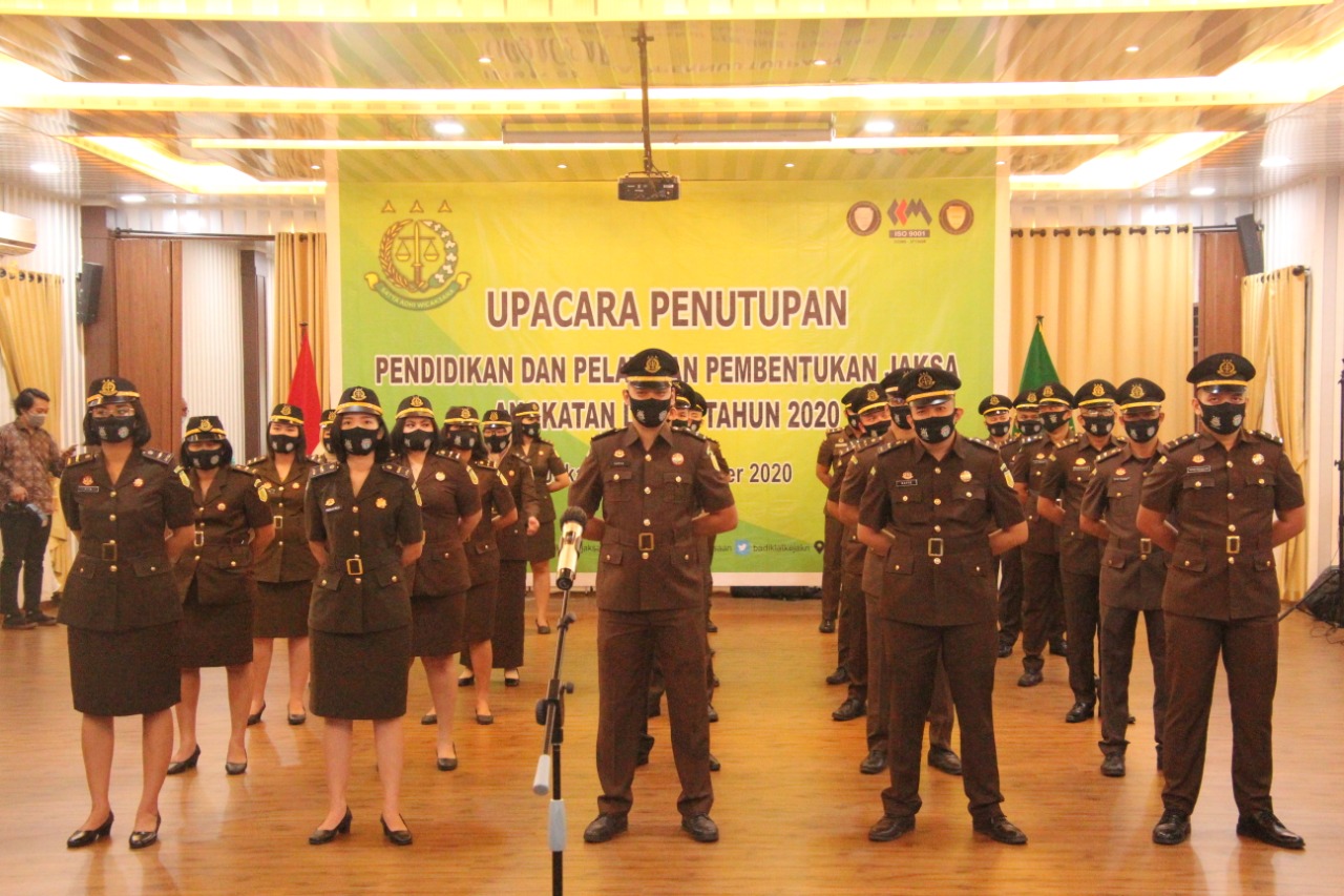 Kajati Sumut Ikuti Acara Penutupan PPJ Angkatan LXXVII Tahun 2020 Secara Daring