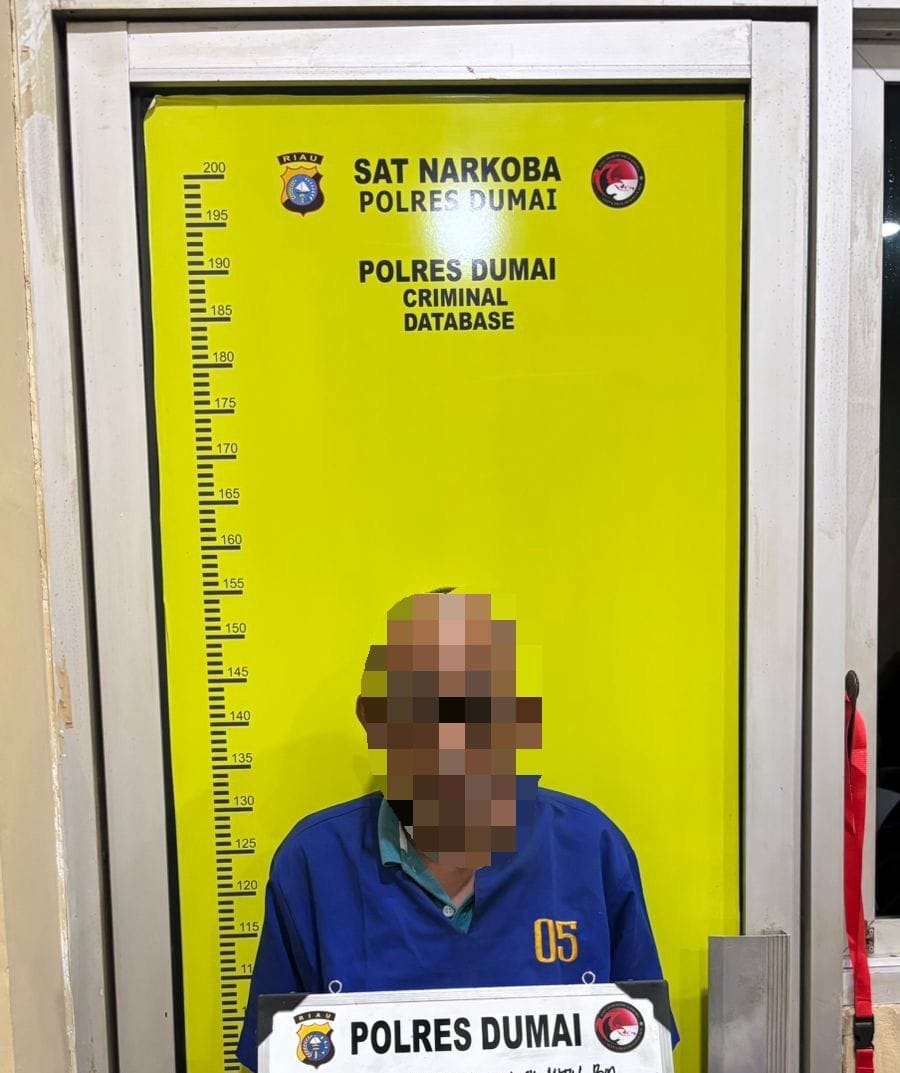 Berani Jual  Shabu, Pria Setengah Abad Diamankan Oleh Sat Narkoba Polres Dumai