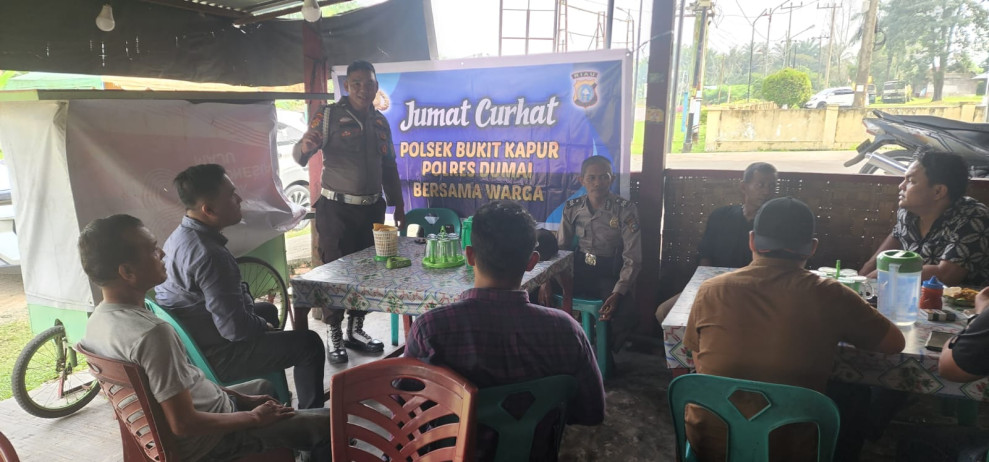 Jumat curhat, Kali Ini Polres Dumai sambangi Warga Kecamatan Bukit Kapur
