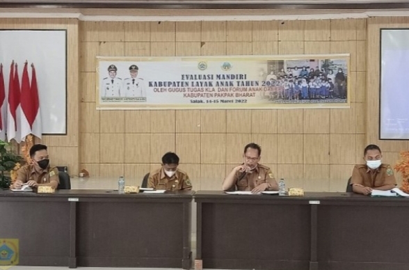 Dipimpin Sekda Jalan Berutu, SPD, MM Pemkab Pakpak Bharat Gelar Evaluasi Mandiri KLA Tahun 2022