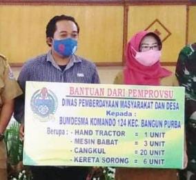 Berkah TMMD 111 Kodim 0204/DS, Pemprovsu Berikan  Bantuan Altan BUMDESma Bangun Purba 