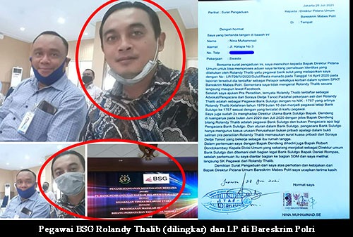 Jadi Makelar Kasus, Pegawai Bank Sulutgo Rolandy Thalib Dilaporkan ke Bareskrim Polri
