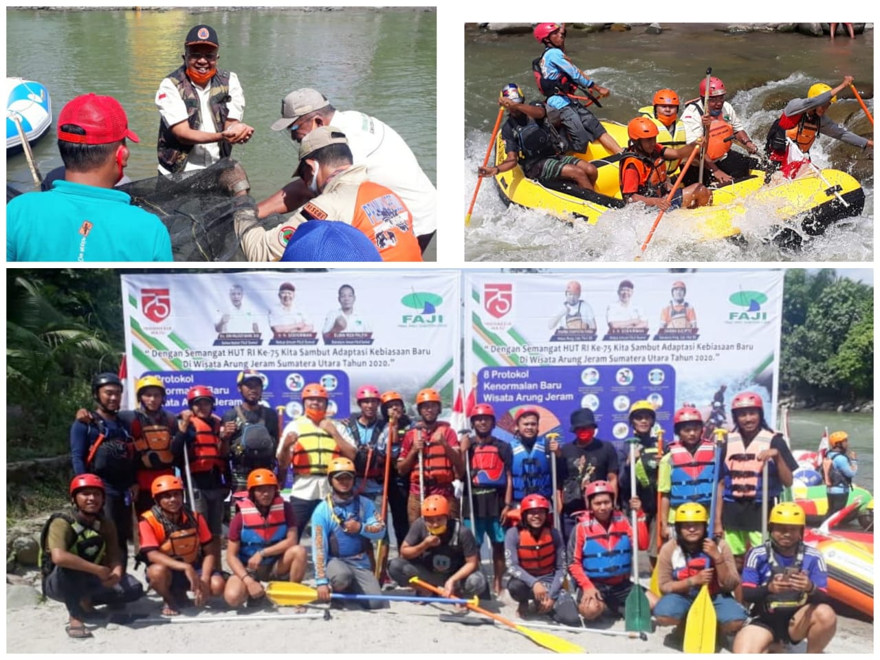 Semarakkan HUT RI Ke-75, FAJI Sumut Gelar Arung Jeram