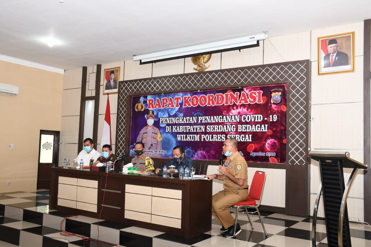 Pemkab dan Polres Sergai  Gelar Rakor Tingkatkan Penanganan Covid-19