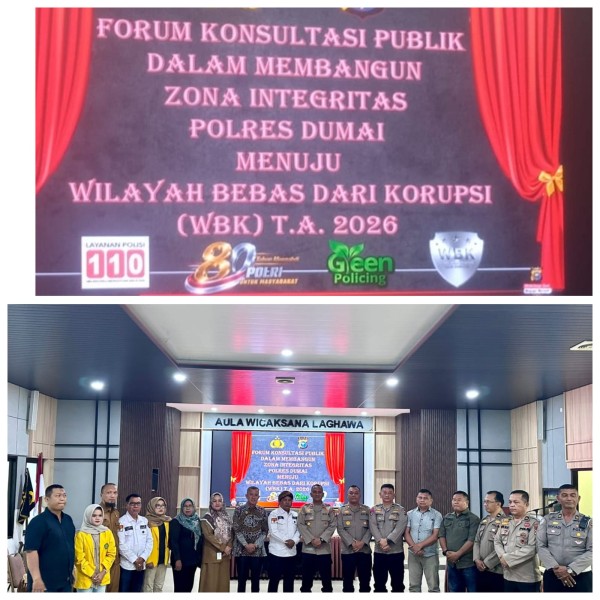 Polres Dumai Gelar Forum Konsultasi Publik, Wujudkan Zona Integritas Menuju WBK 2026