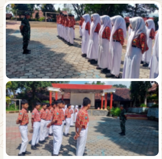 OSIS SMPN 2 Bulukerto Digembleng TNI Dari Koramil 21/Bulukerto