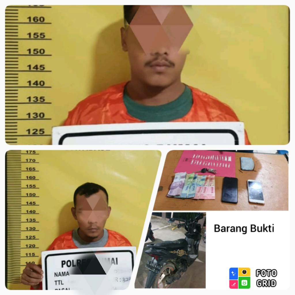 Kembali, Dua Sekawan Tsk Narkoba Diciduk Reskrim Polsek Sungai Sembilan Jajaran Polres Dumai