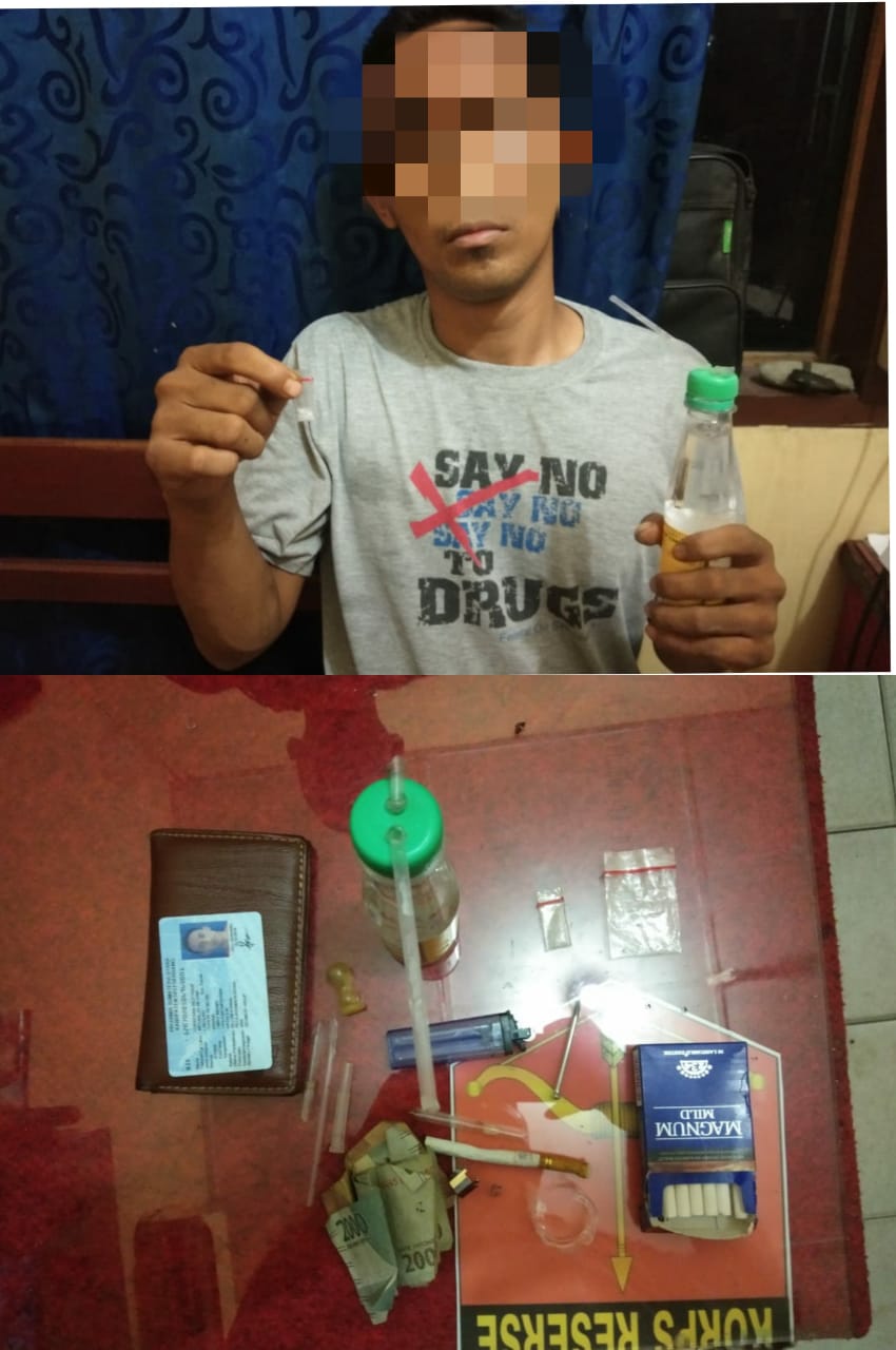 CS Pengguna Narkotika Diringkus Tim Tekab Polsek Tanjung Morawa 