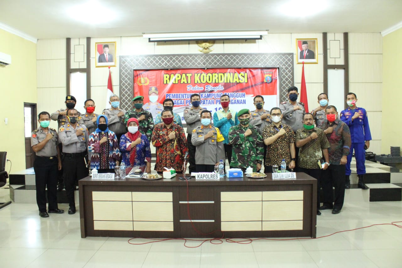 New Normal,Kapolres Sergai Pimpin Rapat Kesiapan Kampung Tangguh 