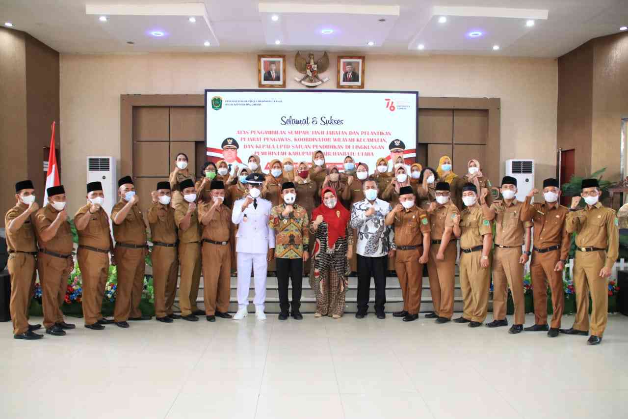 Wabub Labura, Melantik Pengawas, Koordinator Wilayah Kecamatan dan Kepala UPDT Satuan Pendidikan