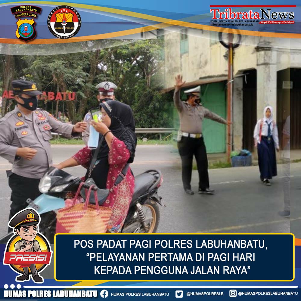 Polres Labuhanbatu Berikan Pelayanan kepada Masyarakat yang Beraktifitas di Pagi Hari