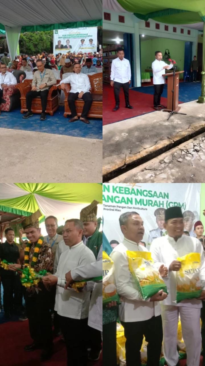 Gubernur Riau Resmi Kios Pangan Kebangsaan dan Gerak Pangan Murah Kecamatan Sungai Sembilan Kota Dumai