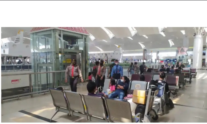 Personil Polsek Bandara Kualanamu Melaksanakan Patroli Yustisi Protokol Kesehatan