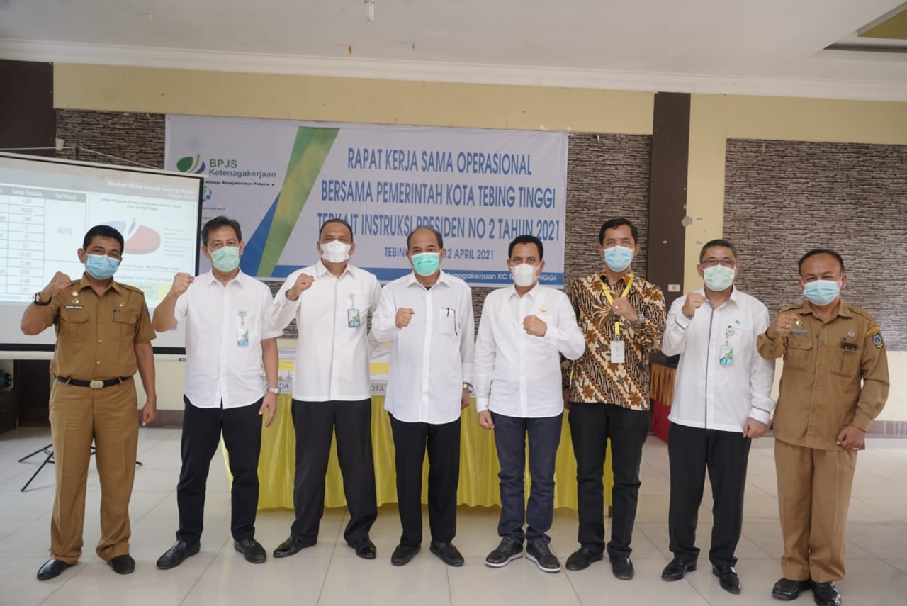 Sampaikan Inpres No 2 Tahun 2021,Pemko Tebing-Tinggi Jalin Kerjasama BPJS Ketenagakerjaan 