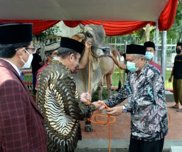 Presiden Jokowi Serahkan Hewan Kurban ke Masjid Istiqlal
