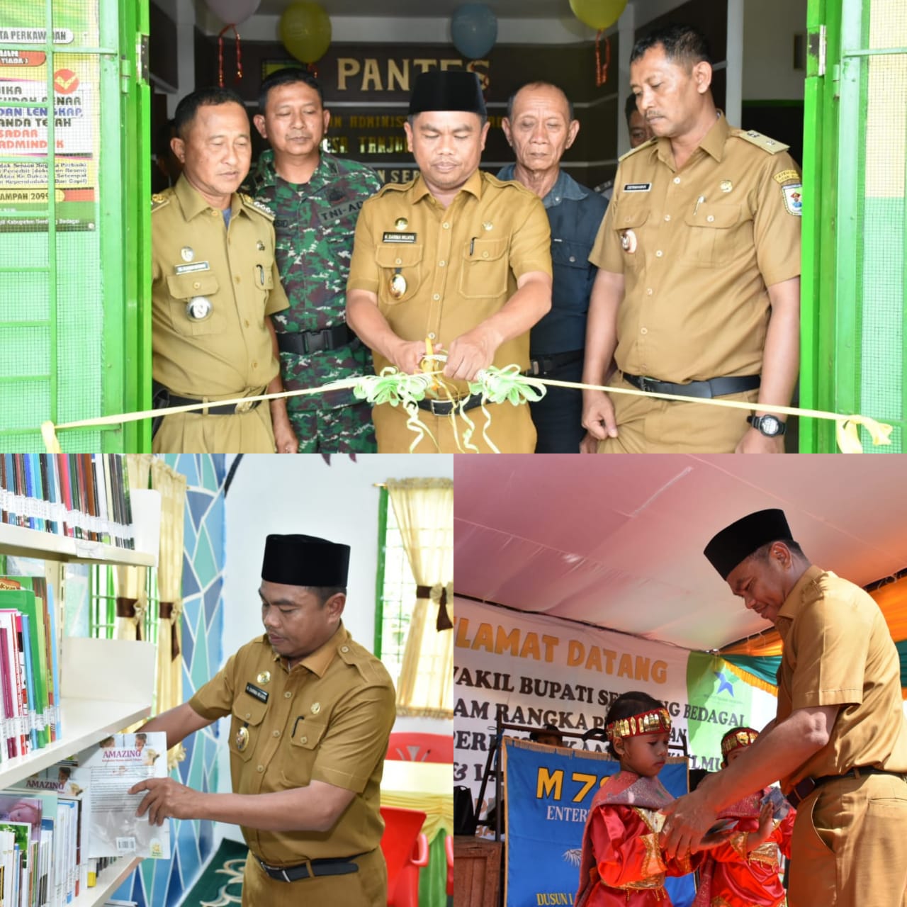 Wakil Bupati Sergai H Darma Wijaya , Resmikan Perpustakaan Desa Cahaya Ilmu