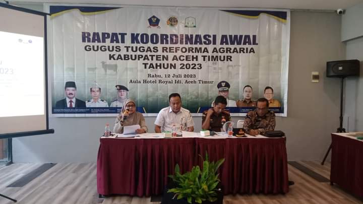 Sekda Aceh Timur Buka Rakor Gugus Tugas Reforma Agraria