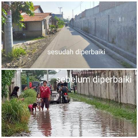 Masyarakat  Ucapkan Terimakasih Kepada H.Darma Wijaya   Jalan Dusun VIII Desa Firdaus Sudah Mulus