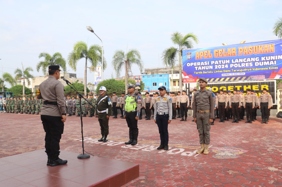 Polres Dumai Gelar Apel Pasukan Operasi Patuh Lancang Kuning 2024