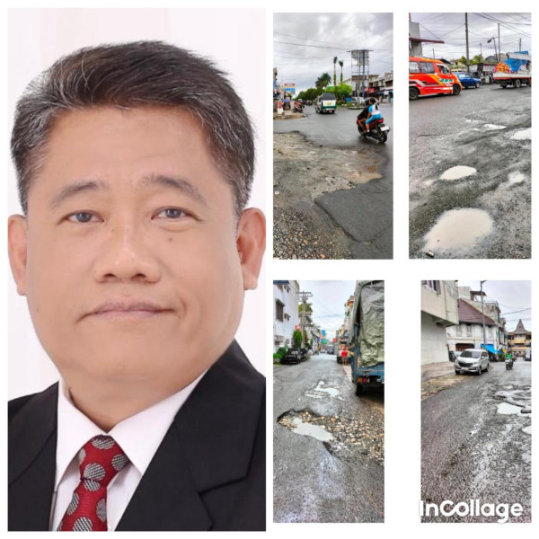 Jalan Rusak di Siantar Tak Kunjung Diperbaiki, Dr Henry Sinaga Surati Presiden RI