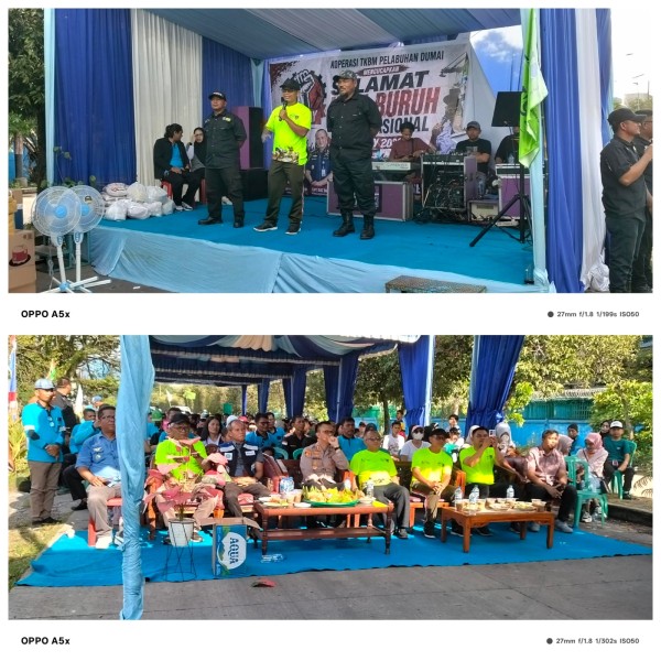 KAPTEN INF EDI PASI INTEL Mewakili DANDIM 0320/DUMAI Ucapkan Selamat Hari Buruh Internasional, Apresiasi Peran Strategis TKBM