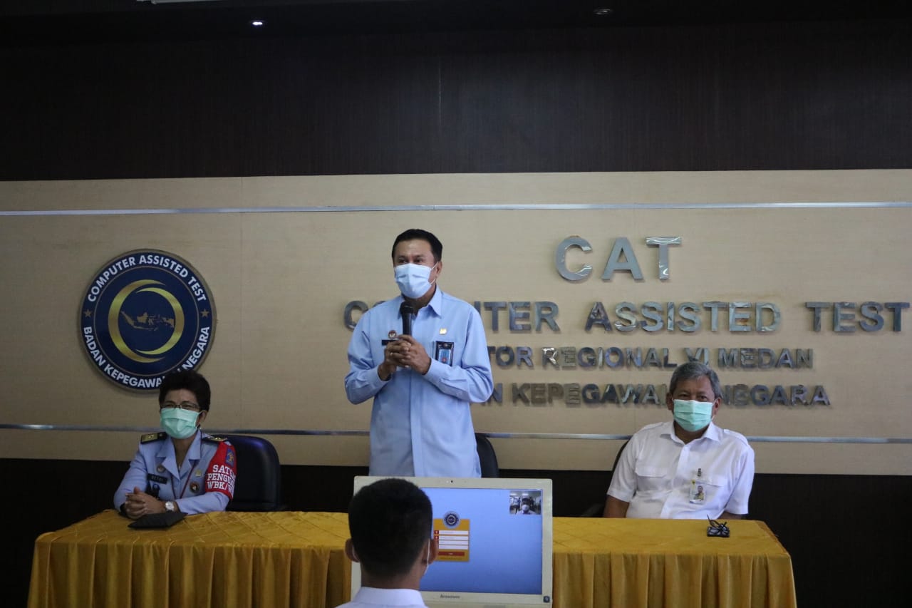 Penerimaan Catar Poltekip/Poltekim 2021, Kakanwil Ingatkan Peserta Bekerja Dengan Tenang dan Jujur