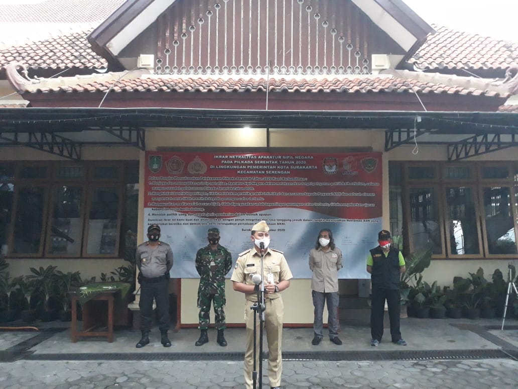 Serka Aris Ikuti Ikrar ASN Netralitas Pemilukada 2020 Kecamatan Serengan