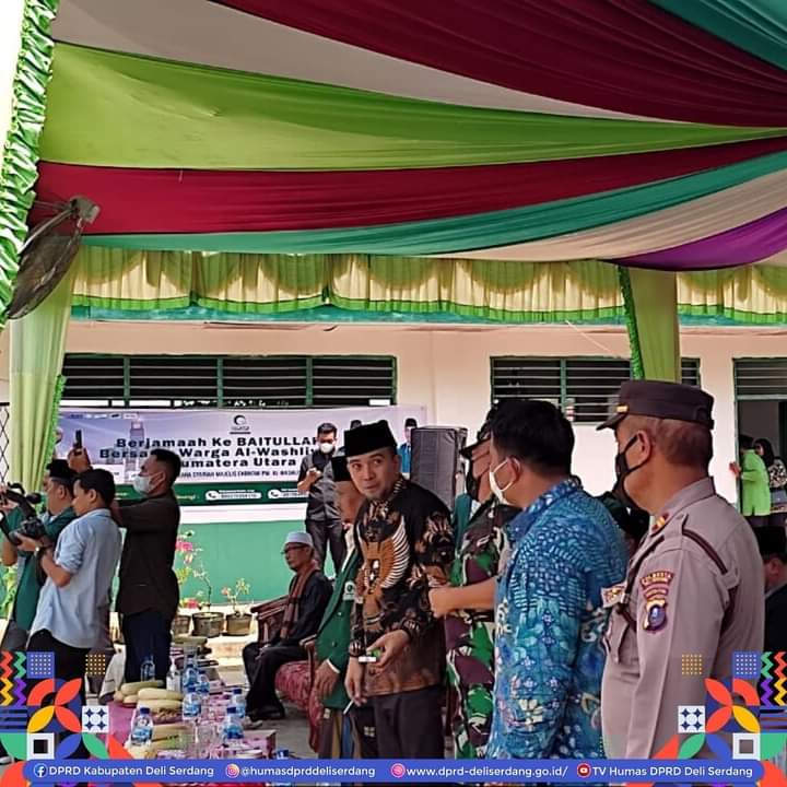 Bupati Deli Serdang Menghadiri Buka Acara Bimbangan Manasik Haji Tahun 1443 H / 2022 Di Kantor Kemen