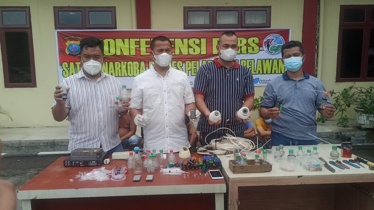 Polres Pelabuhan Belawan Grebek Kampung Narkoba Amankan 7 TSK