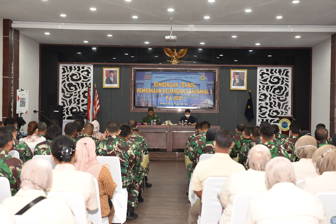 Jajaran TNI AL Lantamal I Terima Bintek Pembinaan Keuangan